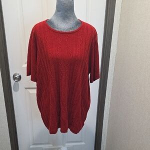 Sag Harbor Rich Red Sweater